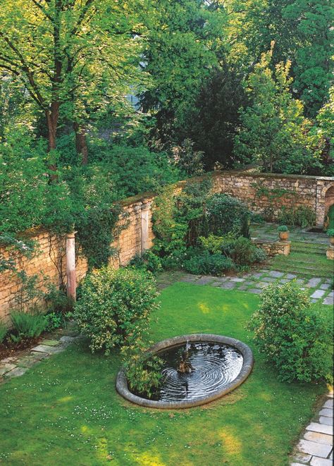 Brick wall. Happy 40, Landscaping Diy, Small Pond, Hidden Garden, Budget Patio, Longwood Gardens, Walled Garden, Garden Types, Water Features In The Garden