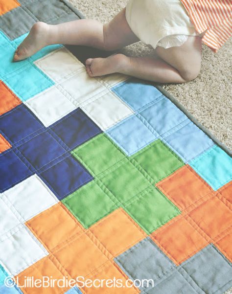 free plus quilt pattern & tutorial | Little Birdie Secrets Plus Quilt Pattern, Baby Boy Quilt Patterns, Boys Quilt Patterns, Baby Quilt Tutorials, Baby Boy Crochet Blanket, Plus Quilt, Plus Sign, Cross Quilt, Baby Quilt Pattern