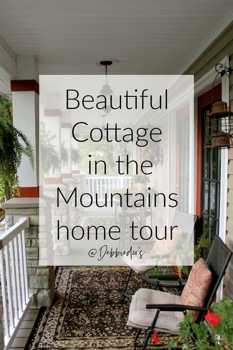 Western Mountain Home Decor, Cozy Mountain Cottage, Cottage Home Tours, Mountain Cottage Decor, Mountain Cottage Interiors, Mountain Home Bedroom, Cottage In The Mountains, Mountain Bedroom, Western Cottage