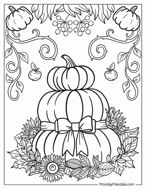 48 Autumn & Fall Coloring Pages (Free PDF Printables) 2nd Commandment Coloring Page, Fall Adult Coloring Pages Free Printable, Fall Coloring Sheets, Fall Coloring, Colouring Sheets, Homeschool Kids, Free Adult Coloring Pages, Fall Coloring Pages, Colouring Printables