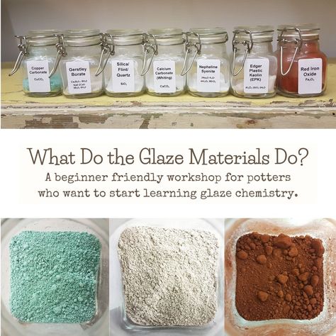 Start Mixing Your Own Ceramic Glazes - A Shopping List – Sue McLeod Ceramics Polymer Flowers, Ceramic Glaze Recipes, Candle Glow, Ceramic Glaze, Clay Tiles, Glaze Recipe, Calcium Carbonate, Square Tile, Ceramic Studio