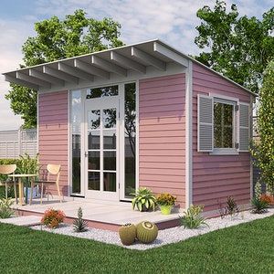 Office Shed Plans, 12x8 Shed, She Shed Plans, 10x12 Shed, Sheds Ideas Backyard, Lean To Roof, Office Shed, Building Foundation, Shed Building Plans