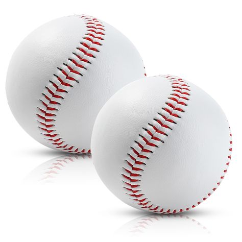 PRICES MAY VARY. The baseballs are crafted with durable synthetic leather cover and cork filling, ensuring lasting quality and performance. Traditional red stitching are beautiful, particularly durable. Standard baseball circumference of 9 inches, weight: 5 oz, and stitches:108. Same size and visual cues as standard baseballs for effective training. Official size baseballs with hard core are suitable for League Practice Training Games. Fit all baseball bat,wooden or steel bat,No need to worry ab Baseball Balls, Baseball Training, Visual Cue, Leather Cover, Synthetic Leather, Baseball Bat, Autograph, Cork, Bat