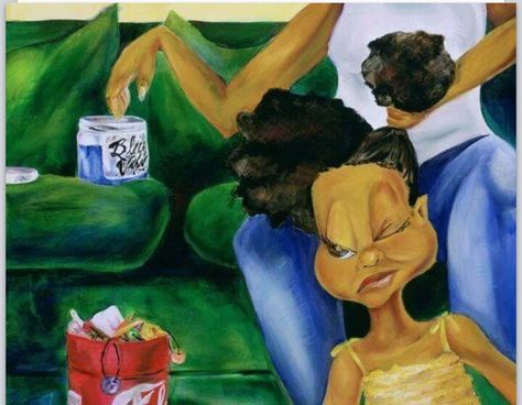 Say No To Mineral Oil & Petroleum!!!! Art Black Love, Natural Hair Art, Blue Magic, Black Artwork, Black Love Art, Black Art Pictures, Afro Art, African American Art, Black Women Art