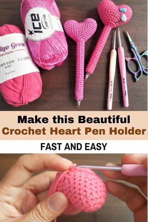 10 Creative Crochet Pencil Topper Patterns for Beginners DIY Crochet Pencil Toppers Step-by-Step Crochet Pens, Crochet Pencil Toppers, Crochet Pen Holder, Kindness Crochet, Crochet Pencil, Patterns For Fashion, Quick Crochet Projects, French Knitting, Creative Crochet