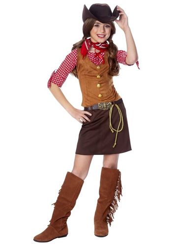 Girls Gun Slinger Costume Vest w/ attached shirtSkirt w/ attached beltBandanaHat Vest w/ attached shirtSkirt w/ attached beltBandanaHat Girls Cowgirl Costume, Wild West Costumes, Cowgirl Halloween Costumes, Western Cowgirl Outfits, Indian Fancy Dress, Top 10 Halloween Costumes, Gunslinger Girl, Cowgirl Halloween, Cowgirl Costume