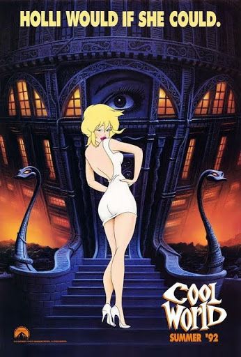 holli would Ralph Bakshi, Cool World, Foto Cartoon, Best Movie Posters, World Movies, Kim Basinger, Thriller Movie, Jessica Rabbit, Pulp Art