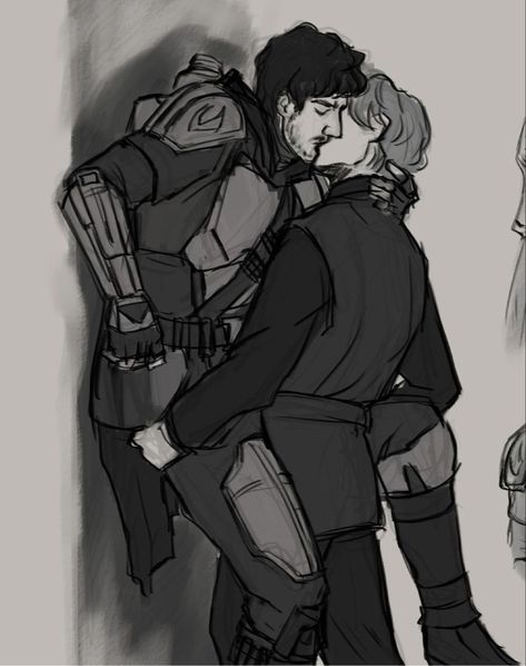 Anakin X Rex Kiss, Luke Skywalker X Mando, Mandalorian X Luke, Din Djarin X Luke Skywalker, Dinluke Fan Art, Inheritance Cycle, Star Wars Drawings, Star Wars Concept Art, Supernatural Destiel