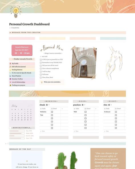 Effective Journaling, Notion Template Dashboard, Notion Layout, Notion Inspiration, Notion Board, Notion Inspo, Notion Ideas, Notion Aesthetic, Notion Dashboard