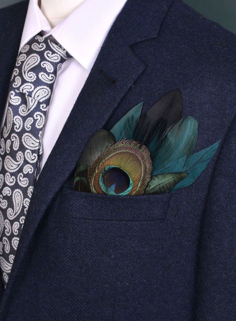 Grooms Outfit, Iridescent Black, Black Watch Tartan, Groom Ties, Beautiful Peacock, Feather Wedding, Peacock Wedding, Pheasant Feathers, Goose Feathers