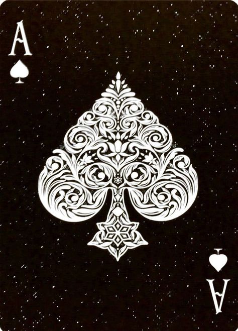 A Playing Card, Ace Of Spades, Absinthe, Playing Card, Black Background, White, Black, Design