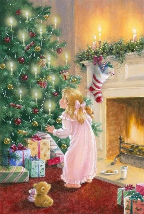 Hazel Lincoln, Winter Christmas Scenes, Christmas Miracle, Christmas Scenery, Christmas Artwork, Illustration Noel, Vintage Christmas Images, Friday Weekend, Christmas Drawing