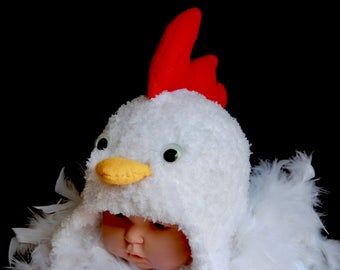 Toddler Chicken Costume, Baby Chicken Costume, Duck Halloween Costume, Crocheted Chicken, Chicken Halloween, Chicken Costume, Newborn Costume, Handmade Halloween Costumes, Chicken Hats