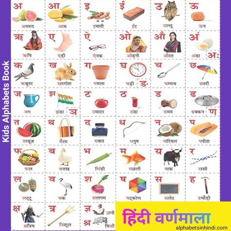 Ka Kha Ga Gha Hindi Chart, K Kha Ga In Hindi, Hindi Letters With Pictures, Hindi Letters For Kids, Hindi Vyanjan With Pictures, Letters With Pictures, Hindi Vyanjan, Hindi Letters, English Sounds