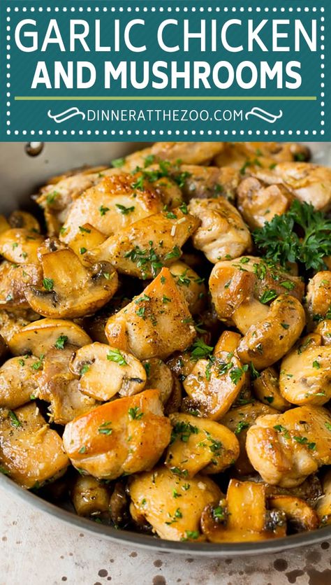 Skillet Chicken And Mushrooms, Chicken Breast And Mushroom Recipes, Garlic And Herb Sauce, Meat Board, Chicken And Mushrooms, Mushroom Dish, Seared Chicken, Ww Freestyle, Herb Sauce