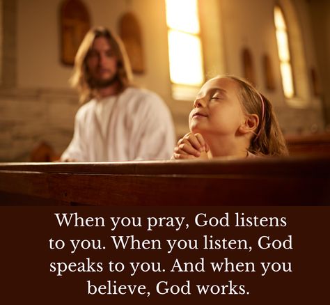 How To Know God Is Speaking To You, Listen To Gods Voice, Listen To Gods Voice Quotes, When You Pray God Listens, Listening To God's Voice, Pray To God, Believe God, God Speaks, Find God Meme