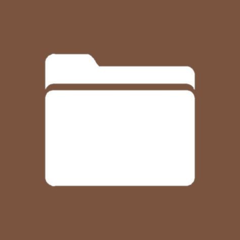 Brown Icon App, File Manager, Dark Brown, Quick Saves