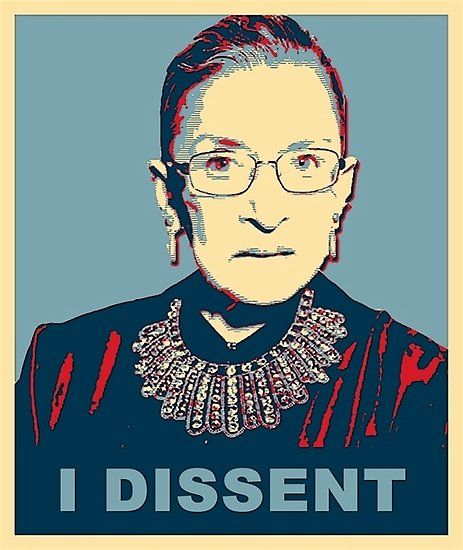 Buy 'Notorious RBG I DISSENT' by Thelittlelord as a T-Shirt, Classic T-Shirt, Tri-blend T-Shirt, Lightweight Hoodie, Women's Fitted Scoop T-Shirt, Women's Fitted V-Neck T-Shirt, Women's Relaxed Fit T-Shirt, Graphic T-Shirt, Women's Chiffon... Womens Rights Art, I Dissent, Notorious Rbg, Ruth Bader Ginsburg, Window Vinyl, Famous Women, Women In History, Womens Rights, Powerful Women