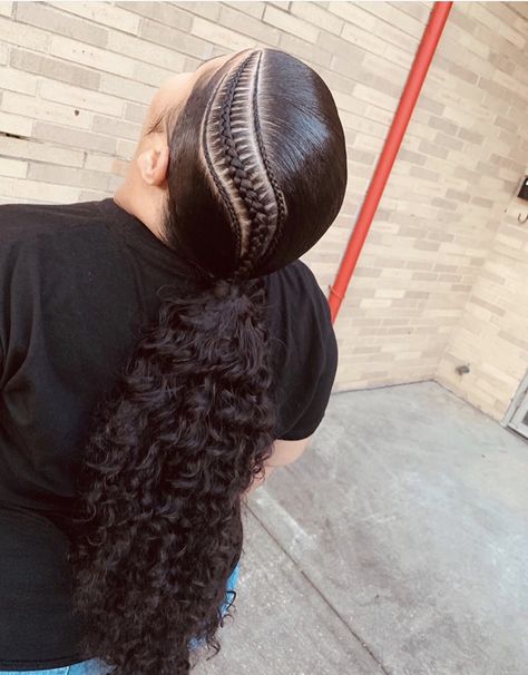 One Braid Ponytail, 2 Ponytail Hairstyles, Hairstyle Pony, Ponytail With Braid, Basic Braids, Trendy Ponytail, Amazing Braids, Ponytail Hairstyle Ideas, Sleek Braided Ponytail