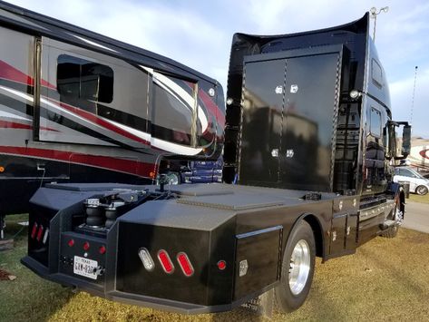 Hdt Rv Hauler, Truck Camper Shells, Trailer Hitch Receiver, Airline Company, Travel Trailer Remodel, Rv Rental, Cool Campers, Custom Big Rigs, Trailer Remodel