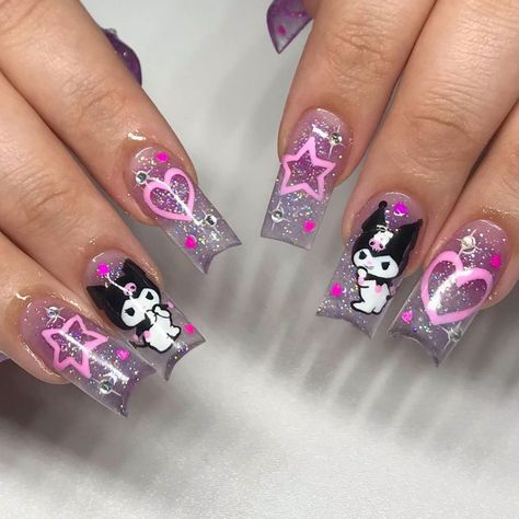 Creative and Adorable Kawaii Nail Designs To Try. Art To Try, Hello Kitty Nails Art, Pink Tip Nails, Pop Art Nails, Dark Kawaii, Kawaii Nail Art, Hello Nails, Punk Nails, Anime Nails