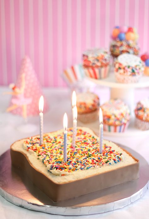 Sprinkle Bakes: Fairy Bread Party Cake and a Hey YoYo Giveaway Cake With Candles, Construction Cake, Fairy Bread, Sweet Party, Birthday Cake With Candles, Cake Board, Bread Cake, Party Cake, Sweet Desserts