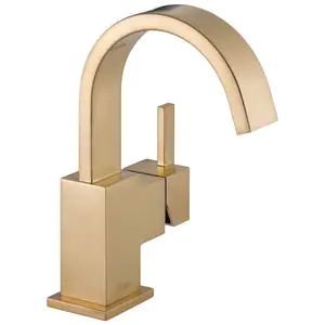 Delta Faucet Vero® Single Handle Centerset Bathroom Sink Faucet with Pop-Up Drain Assembly in Brilliance Champagne Bronze - 553LF-CZ - Ferguson Delta Vero, Metal Room, Single Handle Bathroom Faucet, Single Hole Bathroom Faucet, Brass Faucet, Delta Faucets, Champagne Bronze, Single Hole Faucet, Bathroom Collections