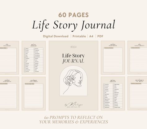 Legacy Journal Prompts, Life Story Journal, Story Journal, This Is Your Life, A Diary, Journal Writing Prompts, Guided Journal, Writers Block, Life Story