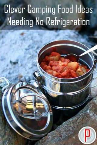 Clever Camping Food Ideas Needing No Refrigeration.  You don't need to take a bulky cooler or any refrigeration gear with you when you go camping. #campingfood #camping #campingtips Campfire Chili Recipe, Vegan Backpacking Food, Camping Food Ideas, Trail Food, Best Camping Meals, Hiking Food, Book Background, Backpacking Food, No Cooking