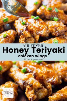 Teriyaki Wing Sauce, Crispy Asian Chicken, Gluten Free Wings, Teriyaki Chicken Wings Recipe, Asian Chicken Wings, Airfryer Chicken, Teriyaki Wings, Honey Teriyaki Chicken, Teriyaki Chicken Wings