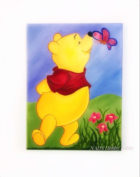 Acrylic on Canvas, hand painted, 30 x 40cm size, suitable for decorating baby room, kids room Bear Acrylic Painting, Kit Ideas, Flatlay Styling, Room Kids, Painted Clothes, Pooh Bear, Animal Nursery, Art Kit, Baby Room Decor