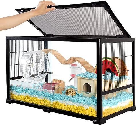 Animals Habitat, Large Hamster Cages, Gerbil Cages, Hamster Habitat, Animal Cage, Hamster Cages, Hamster Wheel, Big Room, Syrian Hamster