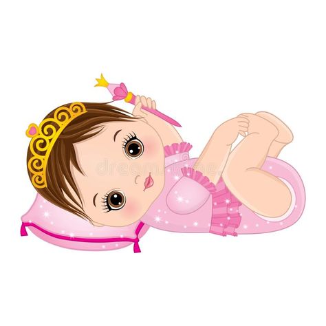 Illustration about Vector cute little baby girl dressed as princess. Vector little princess. Vector baby girl with magic wand. Baby girl vector illustration. Illustration of childhood, beautiful, child - 103099927 Baby Girl Stickers, Princess Vector, Vestidos Para Baby Shower, 가족 일러스트, Scrapbook Bebe, Baby Shower Dress, Girl Vector, Cute Vector