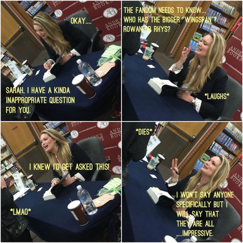 *applauds the girl who asked Sarah J Maas this in person* Feyre Darling, Sarah Maas, Acotar Funny, Tog Series, Sjm Books, Sara J Maas, Throne Of Glass Books, Acotar Series, Empire Of Storms