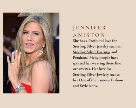 Even celebs love #silverjewelry Visit us for silver jewelry prederred by #celebrity #puranornaments #sterlingsilver Silver Jewlery, Famous Fashion, Jennifer Aniston, Sterling Silver Earrings, Style Icons, Sterling Silver Jewelry, Silver Earrings, Love Her, Silver Jewelry