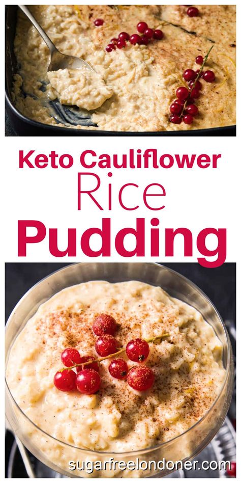 Keto Rice Pudding, Keto Puddings, Keto Rice, Keto Rules, Breakfast Paleo, Keto Pudding, Low Carb Rice, Baked Rice Pudding, Paleo Vegetarian