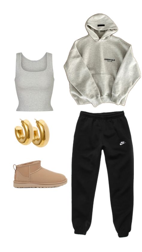 Cozy College Outfit, Black Sweatpants Outfit, Freshman Outfits, Outfit Inspo Casual, Trendy Outfits For Teens, Cute Lazy Day Outfits, Cute Lazy Outfits, Lazy Outfits