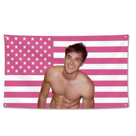 PRICES MAY VARY. Jacob Elordi Wall Decor: 3x5 ft pink American flag tapestry for indoor wall hanging and home/dorm decor. Durable Construction: Made with high-quality materials and features 4 brass grommets for easy hanging. Vibrant Design: Bold pink color scheme adds a fun, eye-catching twist to the classic American flag design. Versatile Use: Suitable for college dorm rooms, apartments, dens, or any indoor living space. Easy Care: Machine washable for hassle-free cleaning and maintenance. Elev College Dorm Room Decorations, Living Room Party Decor, American Flag Tapestry, Pink American Flag, College Living Room Decor, Dorm Room Decorations, Room Flags, College Living Rooms, Funny Banner