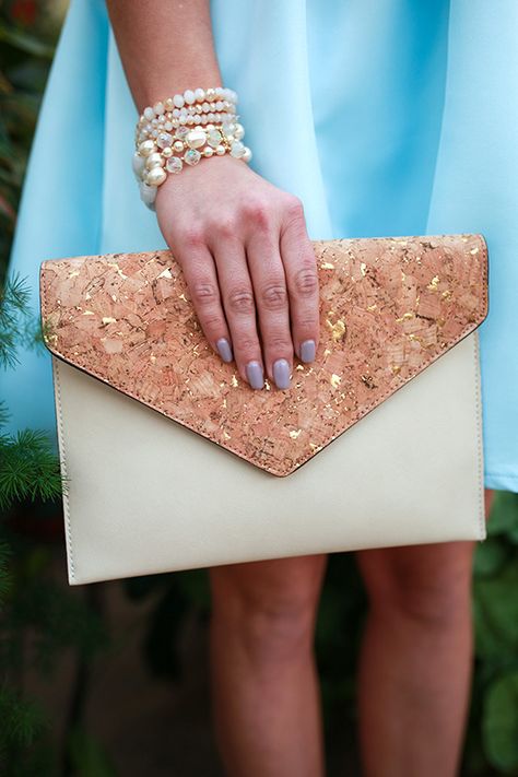 Viva Vacay Cork Clutch Cork Clutch, Diy Leather Projects, Leather Projects, Wine Cork, Eco Fashion, Pocket Book, Leather Diy, Leather Clutch, Leather Accessories