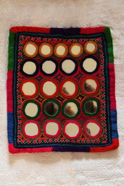 Mirror work embroidered with colorful thread which is worn by the female Lambani’s. Lambadi Embroidery, Lambani Embroidery, Indian Mirror, Mughal Emperor, Indian States, Navratri Collection, Embroidery Mirror, Kutch Work Designs, Navratri Dress