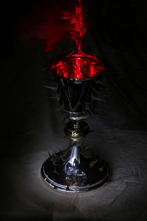 Drink!!!  A brass chalice, surrounded by thorns. Vampire Chalice, Merlin The Wizard, Sith Lightsaber, Blood Wallpaper, Fantasy Items, Lord Of Shadows, 2022 Art, Blood Bowl, Cocktail Art