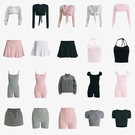 Ballet Pilates Outfit, Ballet Inspired Activewear, Ballet Casual Outfit, Ballet Shorts Outfit, What To Wear To Ballet Class Outfit, Ballerina Outfit Fashion, Balletcore Activewear, Balletcore Workout Outfits, Ballet Core Clothes