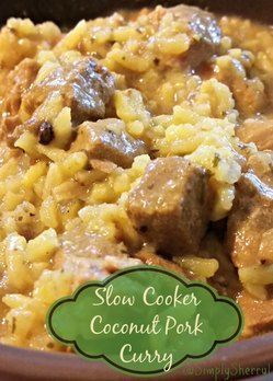 Coconut Pork, Crock Pot Potluck, Pork Vindaloo Recipe, Slow Cooker Flank Steak, Curry Pork Chops, Curry Slow Cooker, Curry Pork, Pork Vindaloo, Vindaloo Recipe