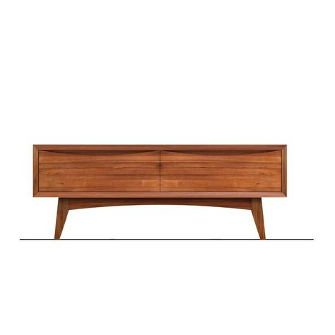 Corrigan Studio® Brandy Mid-century 47 unch Blackwood Coffee Table | Wayfair Studio Table, Drawer Runners, Coffee Table Wayfair, Soft Close Drawers, Living Room Coffee Table, Exquisite Design, Coffee Tables, Brandy, Living Room Furniture