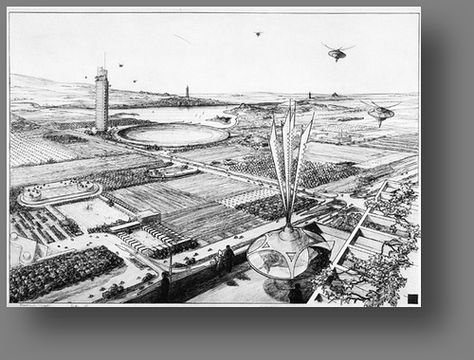 Frank Lloyd Wright - Broadacre City 3. | Flickr - Photo Sharing! Utopian City, Frank Lloyd Wright Design, City Model, Urban Fabric, City Architecture, Frank Lloyd, Urban Farming, Frank Lloyd Wright, Lloyd Wright