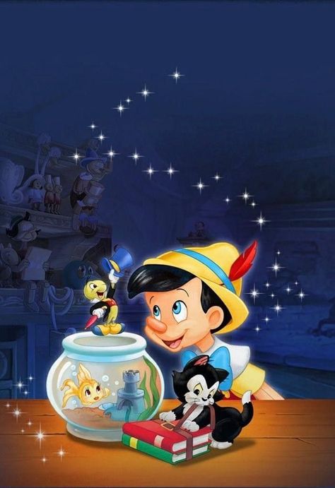 Pinocchio Disney, Disney Surprise, Disney Quilt, Disney Best Friends, Mickey Mouse Images, Walt Disney Characters, Disney Silhouettes, Disney World Pictures, Kawaii Disney