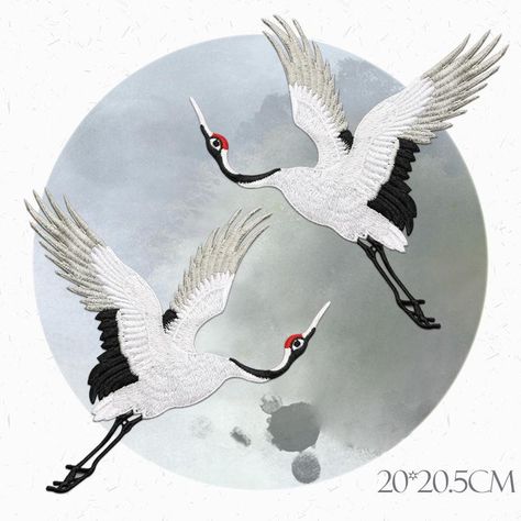 Buy Crane Patches for Clothing Embroidery Applique Sew on Red-crowned Birds Decor Stickers for Clothes at affordable prices — free shipping, real reviews with photos — Joom Red Crowned Crane, Clothing Embroidery, Crane Bird, Hat Embroidery, Diy Patches, Diy Decor Crafts, Clothing Patches, Bird Decor, Cute Birds