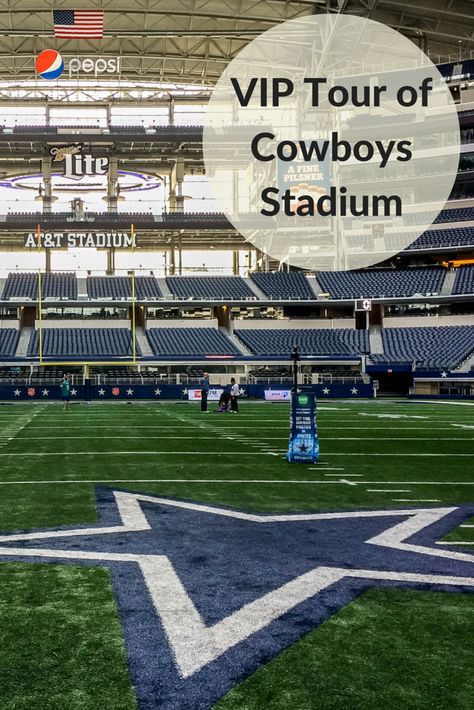 A tour around Dallas Cowboys Stadium (aka AT&T Stadium) in Texas offers a glimpse into the workings of the stadium and a walk on the field Dallas Cowboys Stadium, Cowboys Stadium, Texas Trip, Vip Experience, Power Bar, Arlington Texas, Dance Parties, Cowboys Nation, Stadium Tour