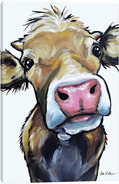 Canvas Cow Painting, Tatoo Dog, Farm Animal Paintings, Cow Art Print, Cow Drawing, Arte Peculiar, Farm Art, Cow Painting, Cow Art