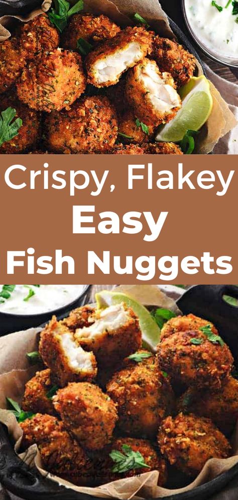 Spicy Fish Nuggets, Fish Cubes Recipe, Fish Nuggets Recipes, Snack Recipes Easy, Homemade Crisps, Fish Nuggets, Seasoned Crackers, Pescatarian Diet, Fish Snacks